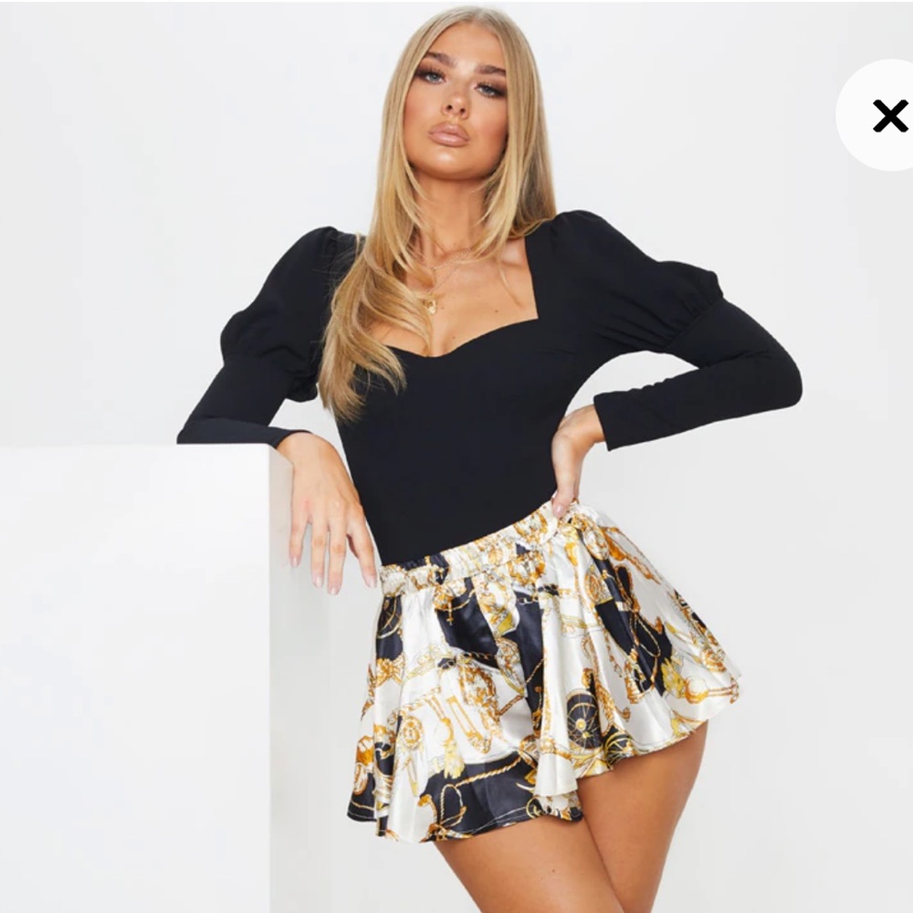 Baroque Satin Shorts